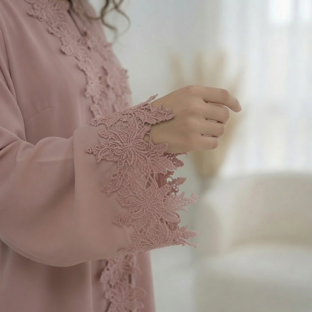 Hana Pink Abaya 2 piece