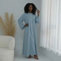 Noor Baby Blue Abaya 2 piece