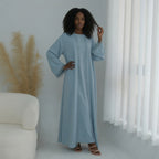 Noor Baby Blue Abaya 2 piece