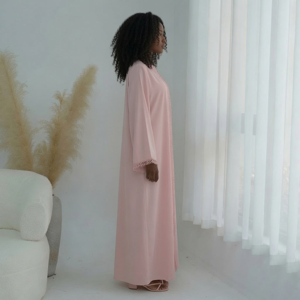 Noor Pink Abaya 2 piece