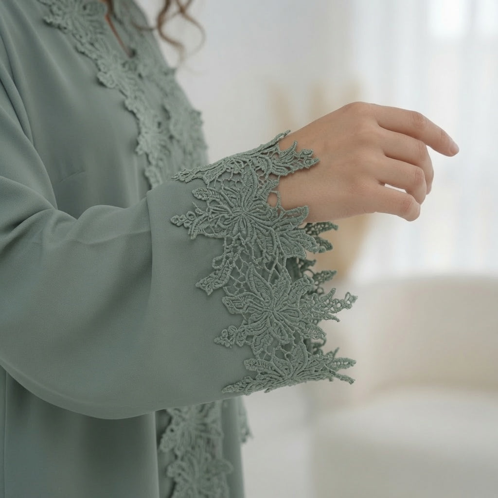 Hana Green Abaya 2 piece