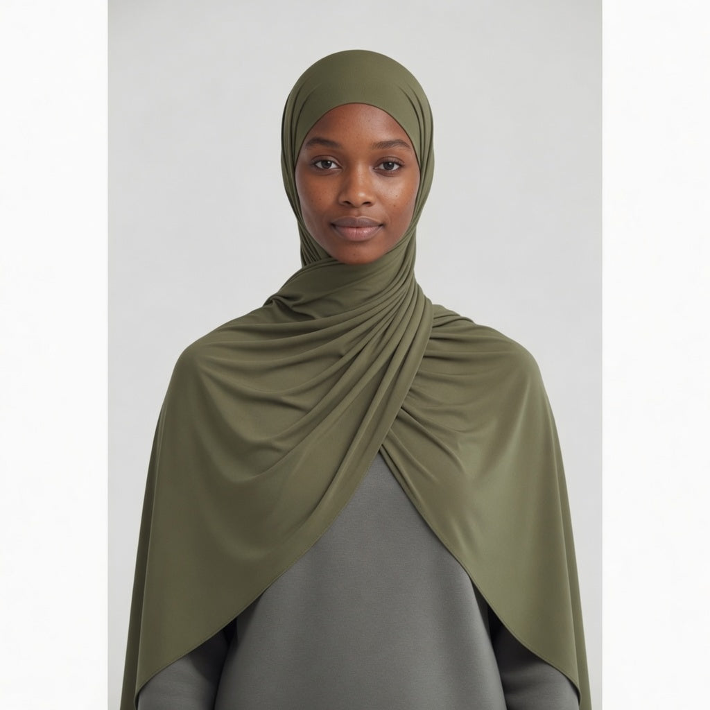 Laguna Liquid Hijab Olive Green