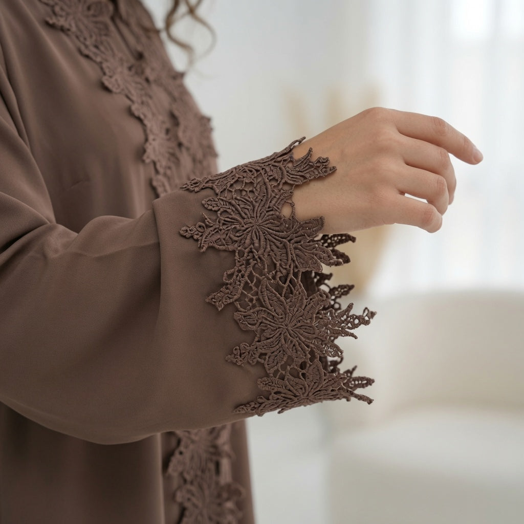 Hana Brown Abaya 2 piece