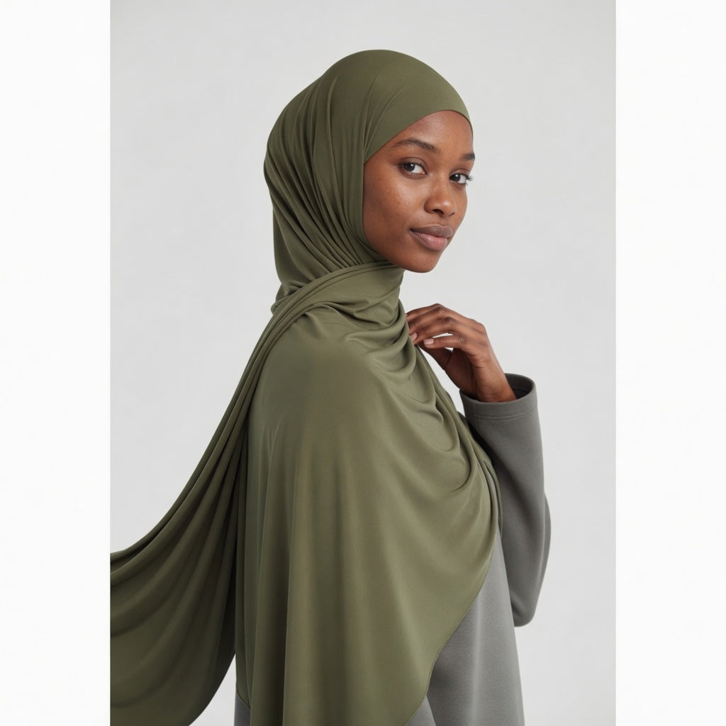 Laguna Liquid Hijab Olive Green